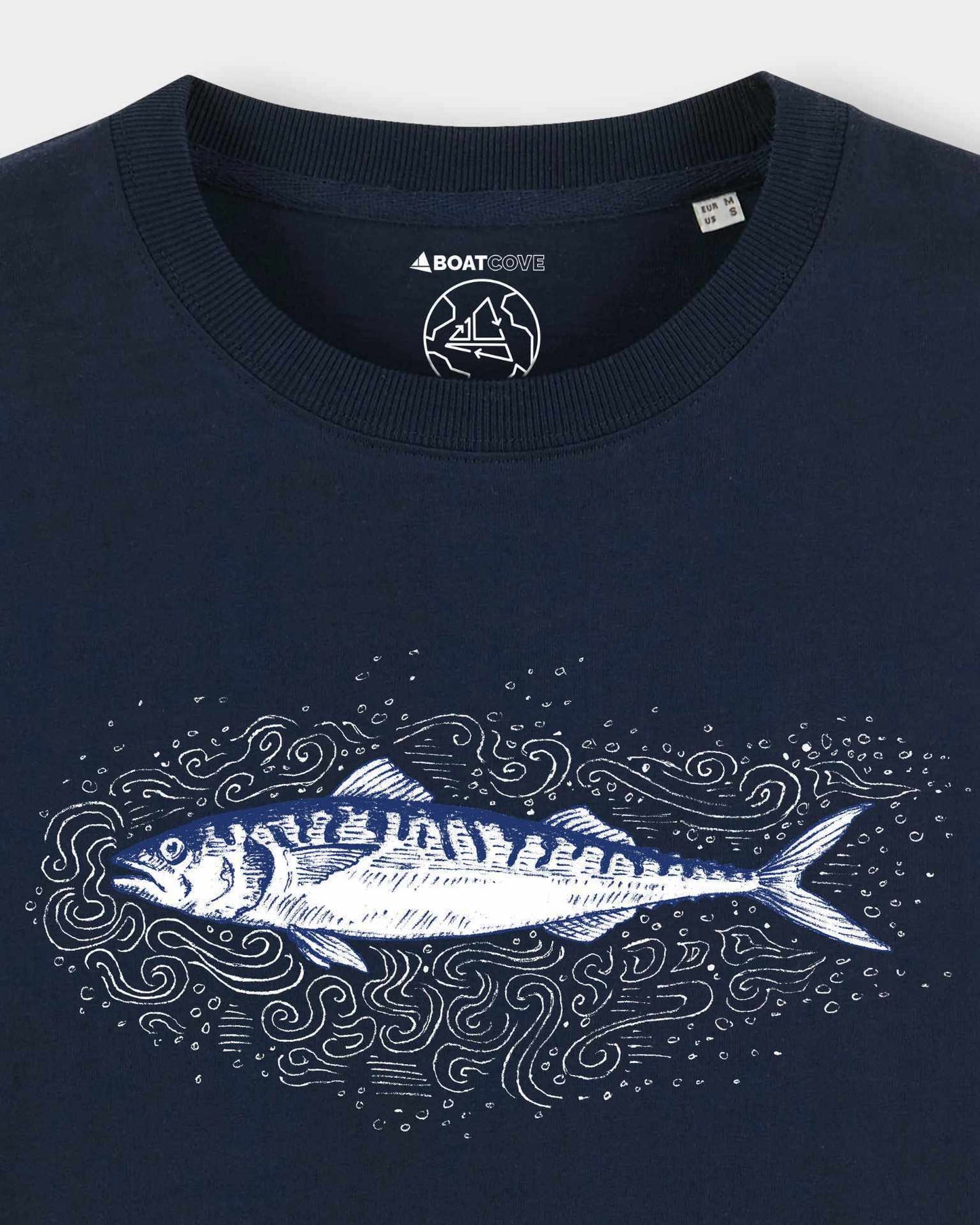 Atlantic Mackerel Navy T Shirt